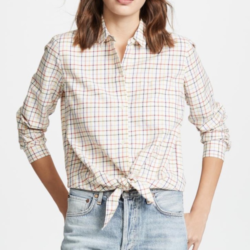 Madewell NWOT Tie Front Shirt
